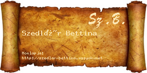 Szedlár Bettina névjegykártya