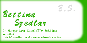 bettina szedlar business card